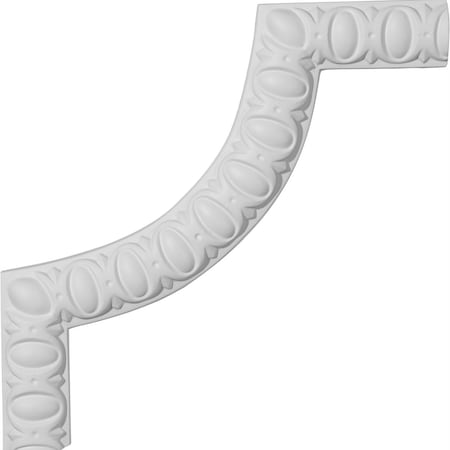 Ekena Millwork 8 3/8"W x 8 3/8"H Middlesborough Egg & Dart Panel Moulding Corner (matches moulding PML01X00MD) PML08X08MD